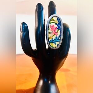 :
Hand-Painted Floral Statement Ring, Local Artist
Unique Well Inspired Design